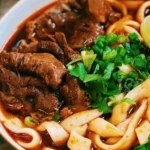 Yummy Asian Beef Soup with Noodles