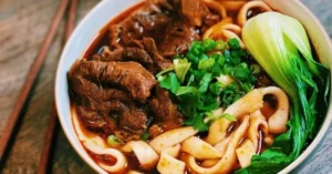 Yummy Asian Beef Soup with Noodles