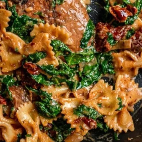 Kale Pasta Salad with Sun-Dried Tomatoes